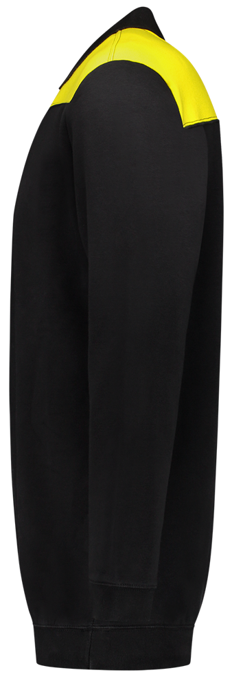 TRICORP-Worker-Shirts, Sweatshirt Polokragen Bicolor, Basic Fit, 280 g/m², black-yellow