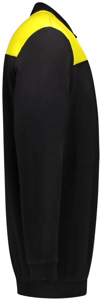 TRICORP-Worker-Shirts, Sweatshirt Polokragen Bicolor, Basic Fit, 280 g/m², black-yellow