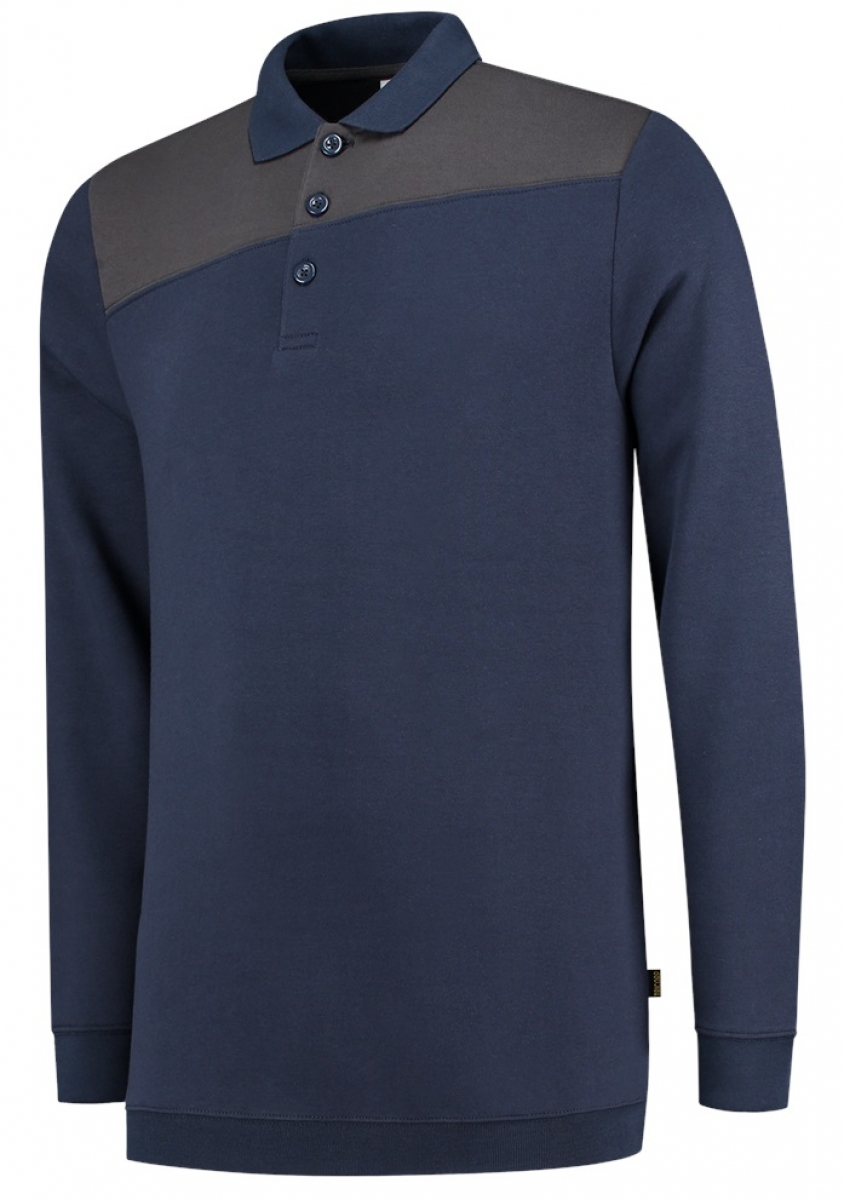 TRICORP-Worker-Shirts, Sweatshirt Polokragen Bicolor, Basic Fit, 280 g/m, ink-darkgrey