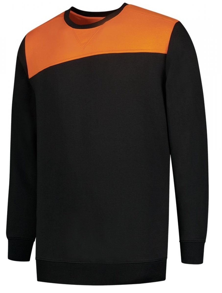 TRICORP-Worker-Shirts, Sweatshirt Bicolor Basic Fit, 280 g/m, black-orange
