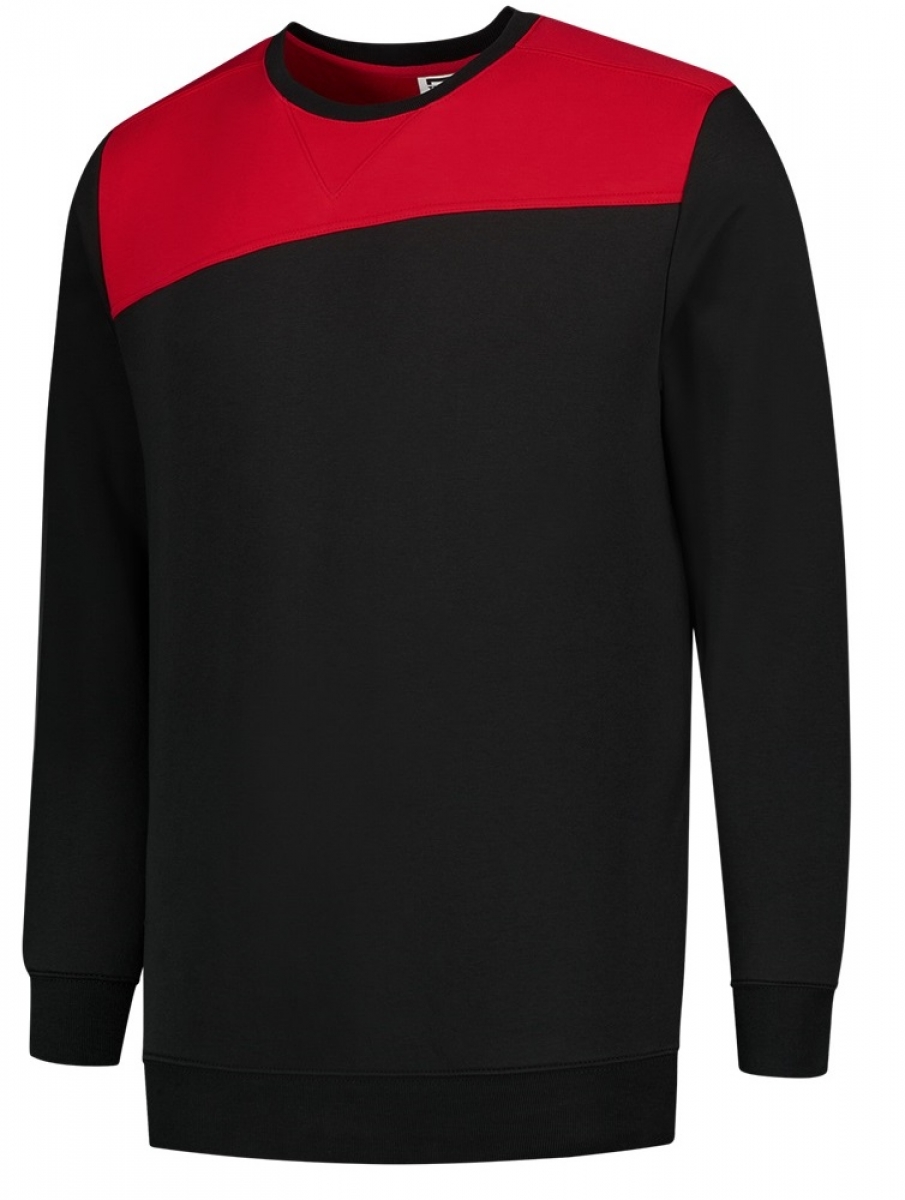 TRICORP-Worker-Shirts, Sweatshirt Bicolor Basic Fit, 280 g/m, black-red