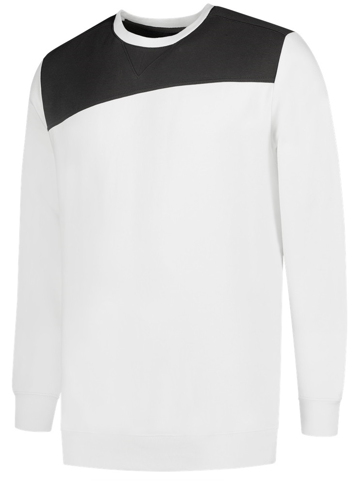 TRICORP-Worker-Shirts, Sweatshirt Bicolor Basic Fit, 280 g/m², white-darkgrey