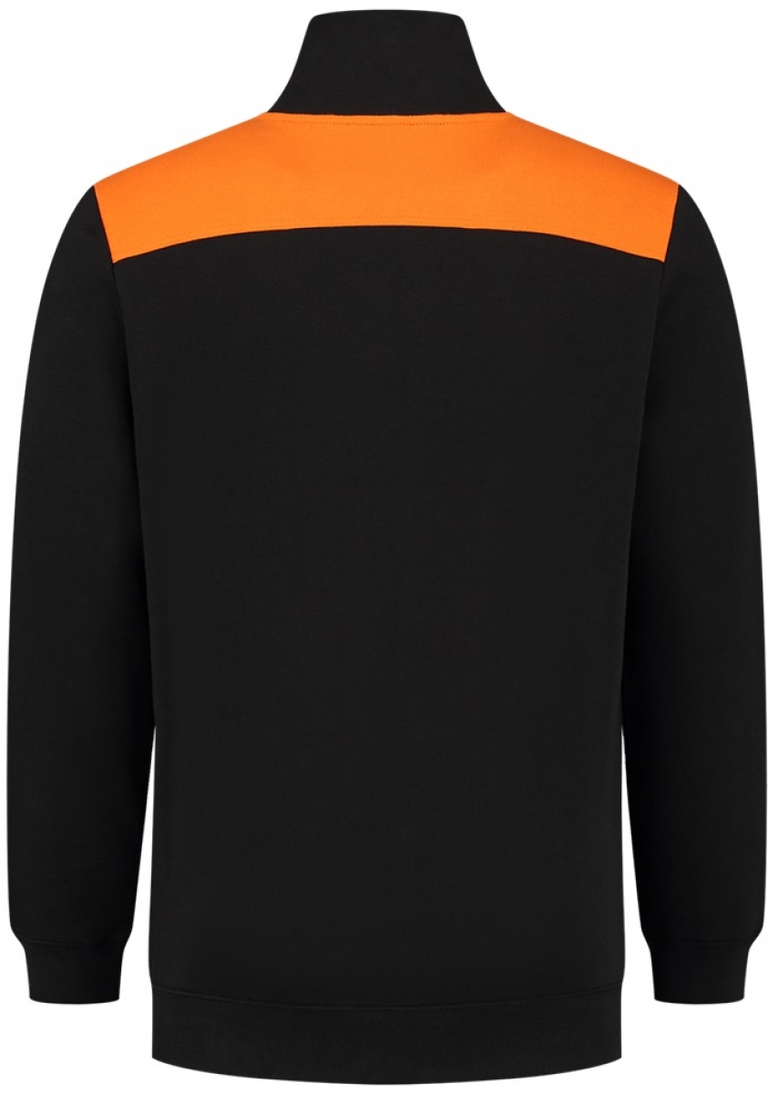 TRICORP-Worker-Shirts, Sweatjacke Bicolor Quernaht, black/orange