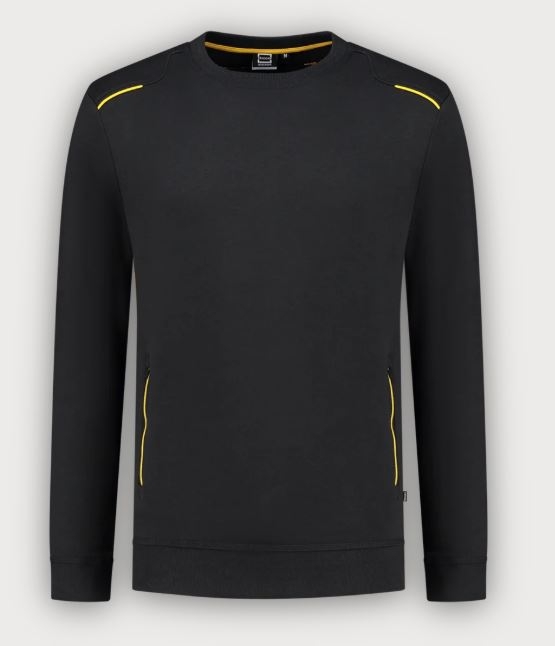 Tricorp Sweatshirt Accent, Black-Yellow