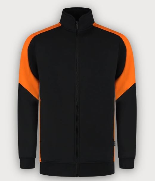 Tricorp Sweatjacke Bicolor Redefined, Black-Orange