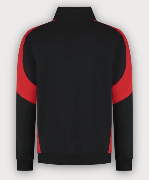 Tricorp 1/4 Zip Sweatshirt Bicolor Redefined, Black-Brightred