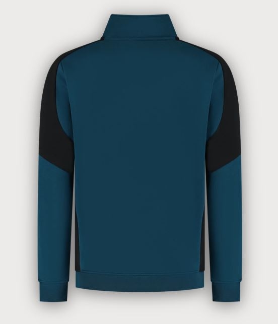 Tricorp 1/4 Zip Sweatshirt Bicolor Redefined, Teal-Black