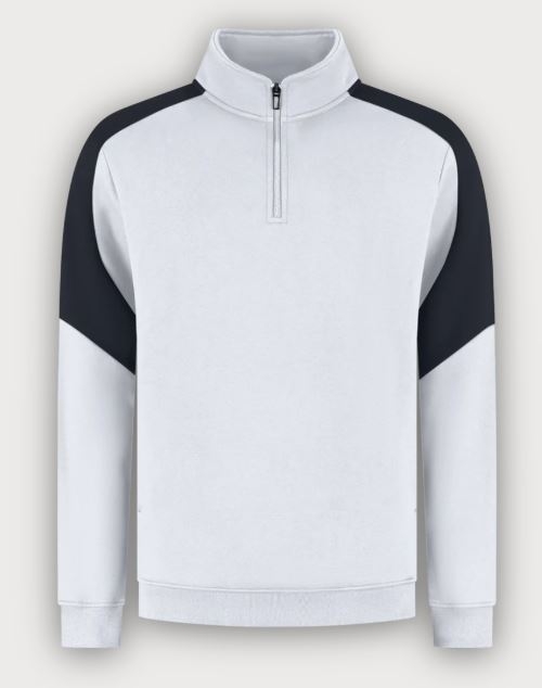 Tricorp 1/4 Zip Sweatshirt Bicolor Redefined, White-Anhracite