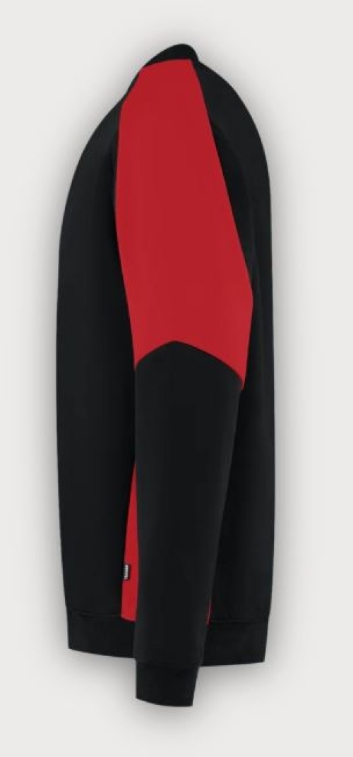 Tricorp Sweatshirt Bicolor Redefined, Black-Brightred
