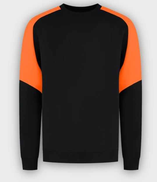 Tricorp Sweatshirt Bicolor Redefined, Black-Orange