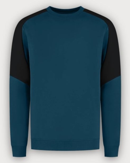 Tricorp Sweatshirt Bicolor Redefined, Teal Black