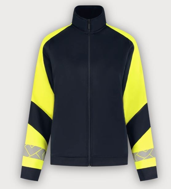 Tricorp Warnschutz Sweatjacke Reflective Redefined Damen, Ink-Fluor Yellow
