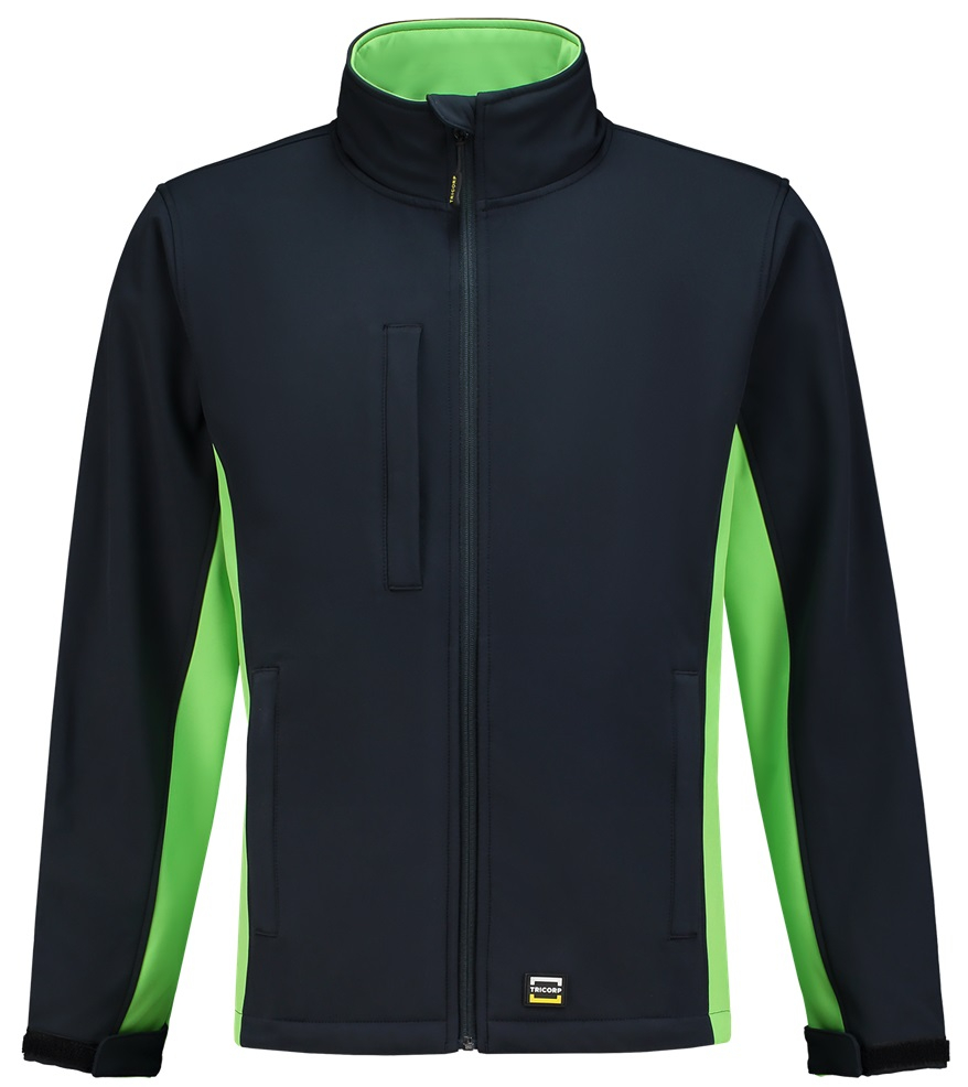 TRICORP-Workwear, Softshelljacke, Bicolor, 340 g/m², navy-lime