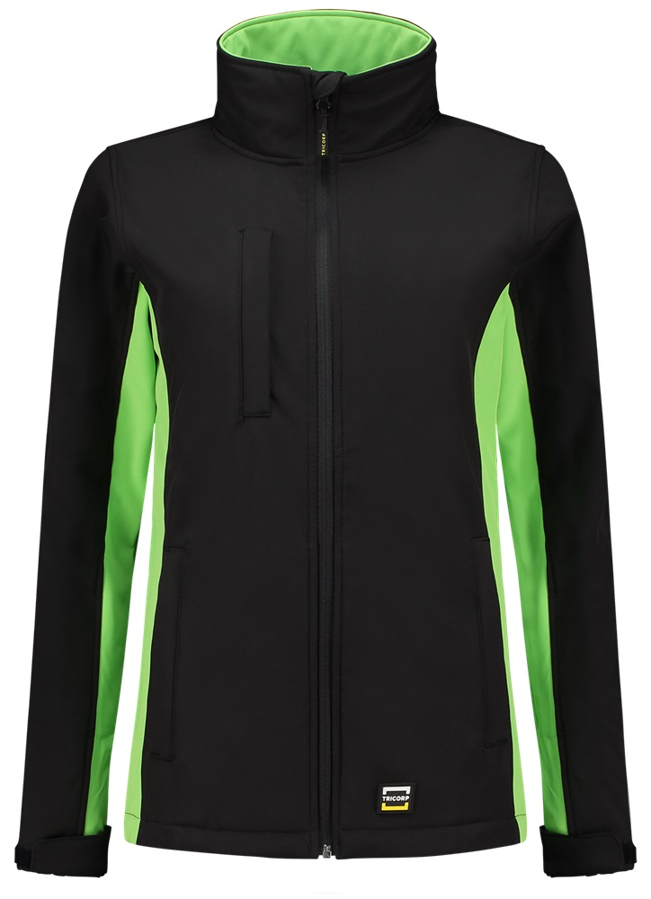 TRICORP-Workwear, Damen-Softshelljacke, Bicolor, 340 g/m², black-lime