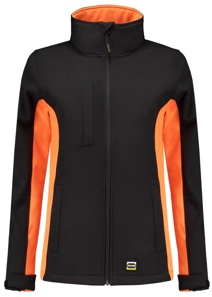 TRICORP-Workwear, Damen-Softshelljacke, Bicolor, 340 g/m², black-orange