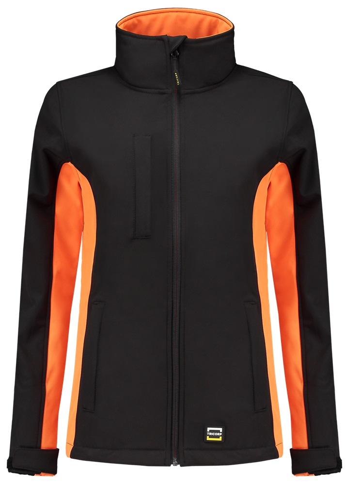 TRICORP-Workwear, Damen-Softshelljacke, Bicolor, 340 g/m, black-orange