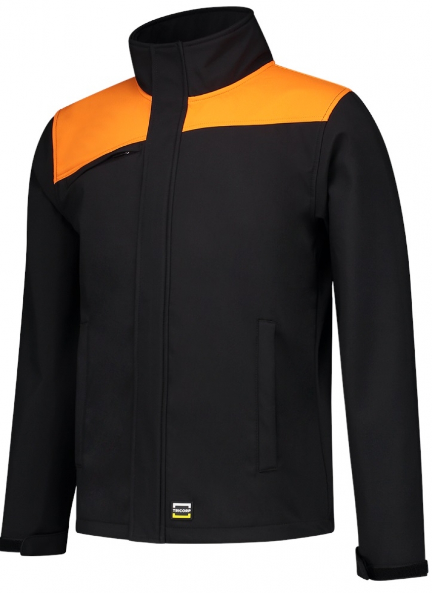 TRICORP-Workwear, Softshelljacke Bicolor, Basic Fit, 340 g/m, black-orange