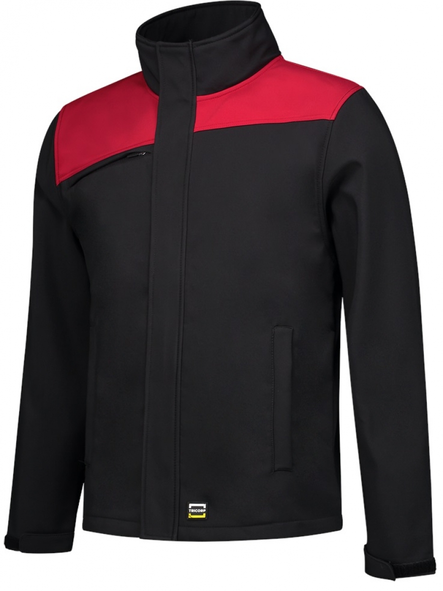 TRICORP-Workwear, Softshelljacke Bicolor, Basic Fit, 340 g/m, black-red