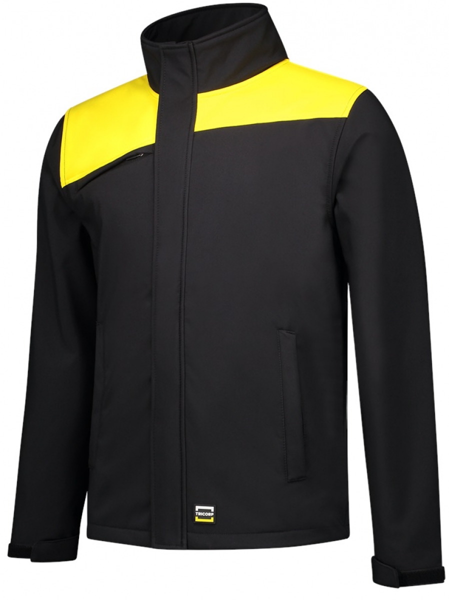 TRICORP-Workwear, Softshelljacke Bicolor, Basic Fit, 340 g/m, black-yellow