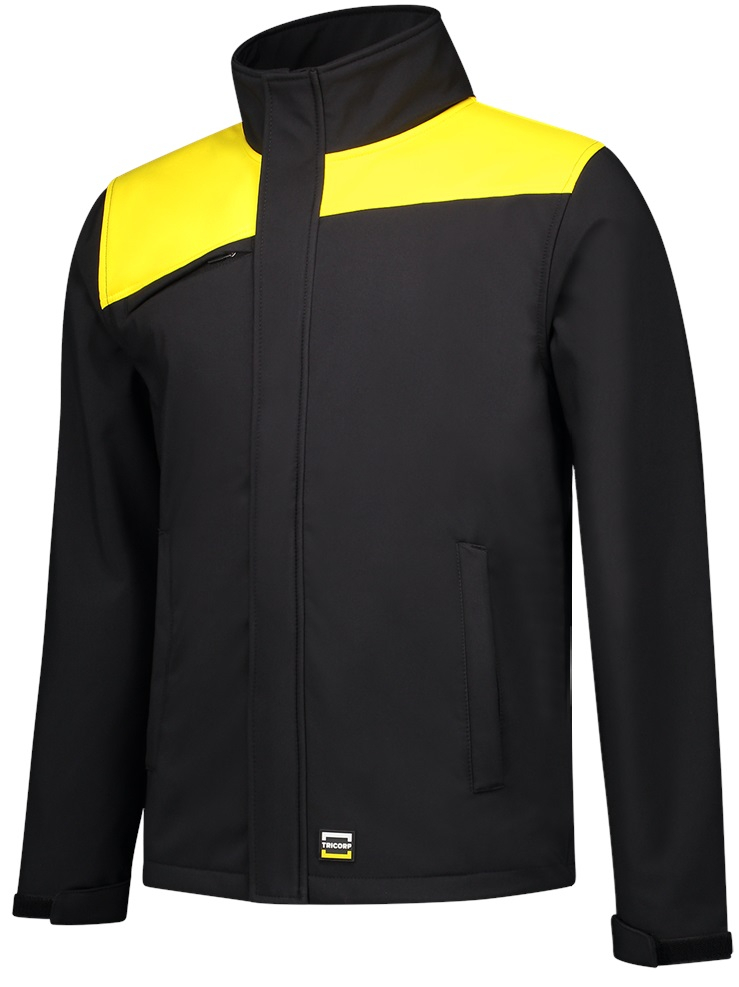 TRICORP-Workwear, Softshelljacke Bicolor, Basic Fit, 340 g/m, black-yellow