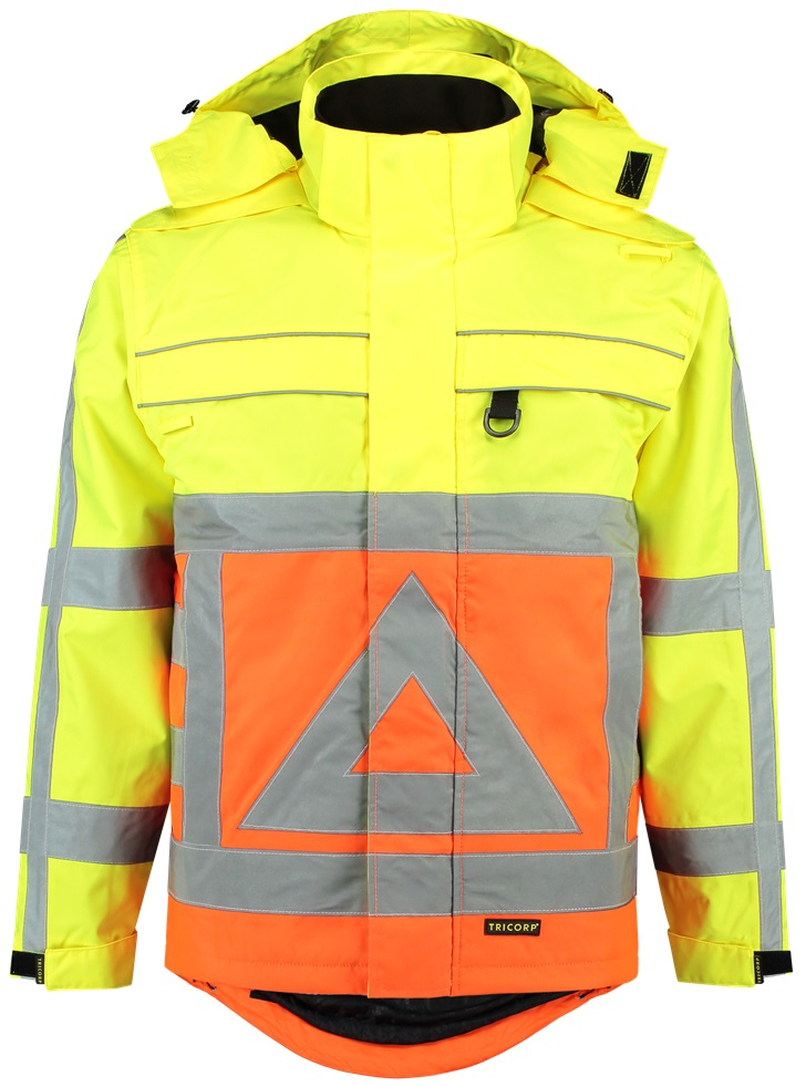 TRICORP-Warnschutz, Parka fr Verkehrsregler, 200 g/m, warnorange/warngelb