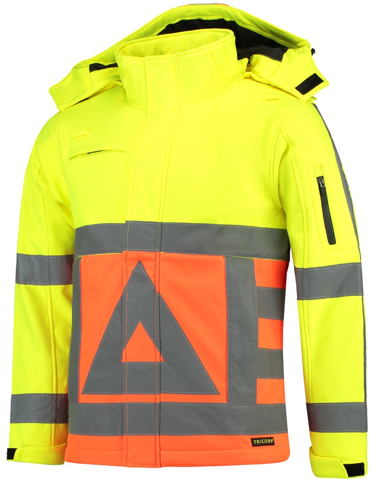 TRICORP-Warnschutz, Softshelljacke für Verkehrsregler, Basic Fit, 300 g/m², fluor orange-yellow