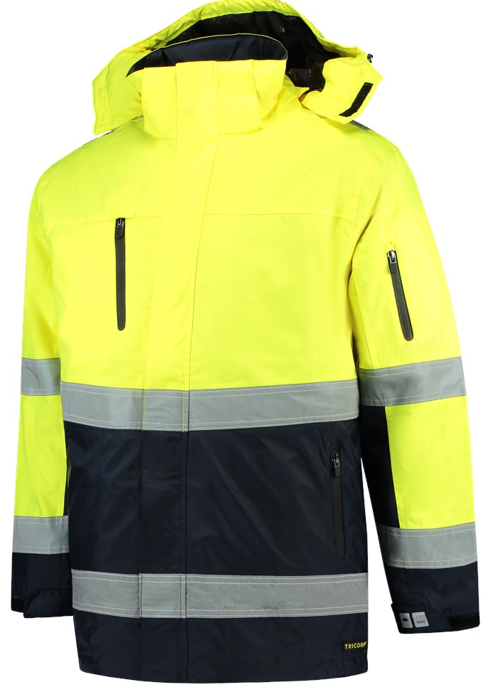 TRICORP-Warnschutz, Parka EN ISO 20471 Bicolor, Basic Fit, 200 g/m², fluor yellow-navy