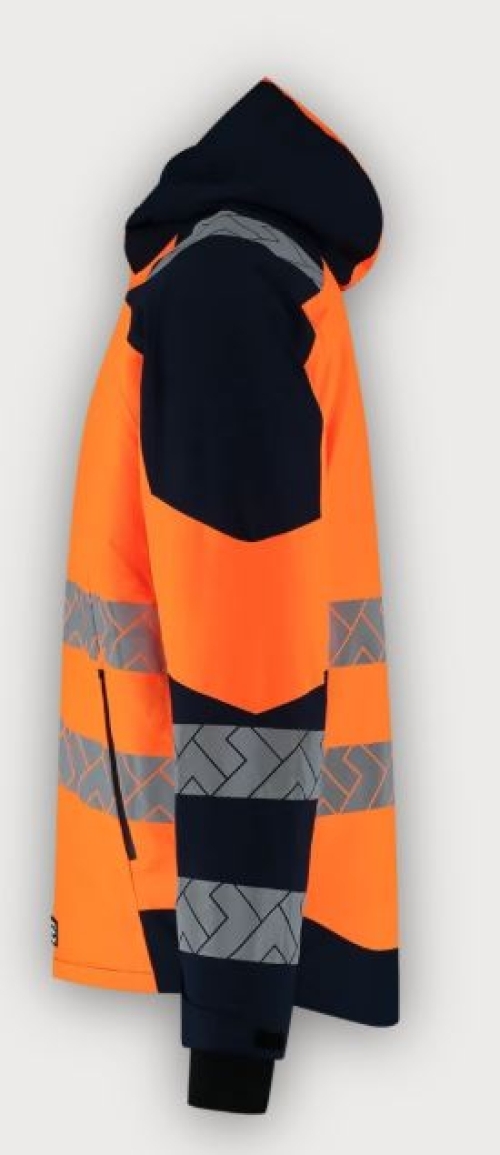 Tricorp Warnschutz Winterjacke Ripstop High Vis Redefined, Fluor Orange-Ink
