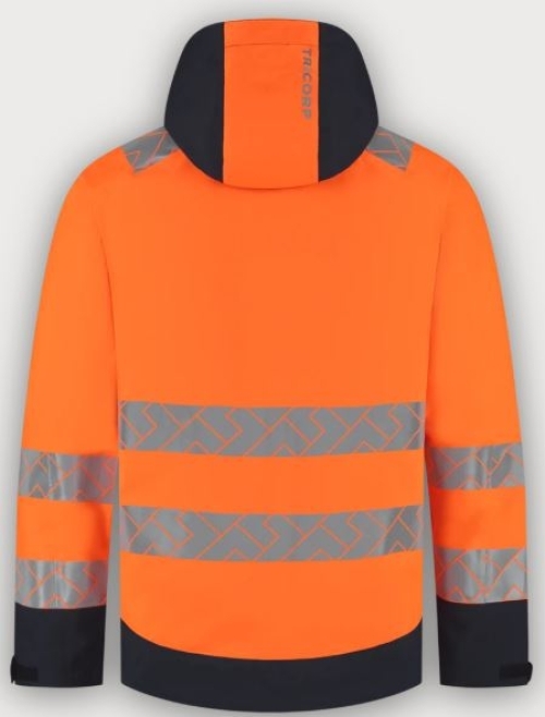 Tricorp Warnschutz Regenjacke Techshell High Vis Redefined, Fluor Orange-Ink