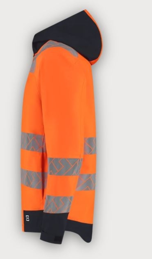 Tricorp Warnschutz Regenjacke Techshell High Vis Redefined, Fluor Orange-Ink