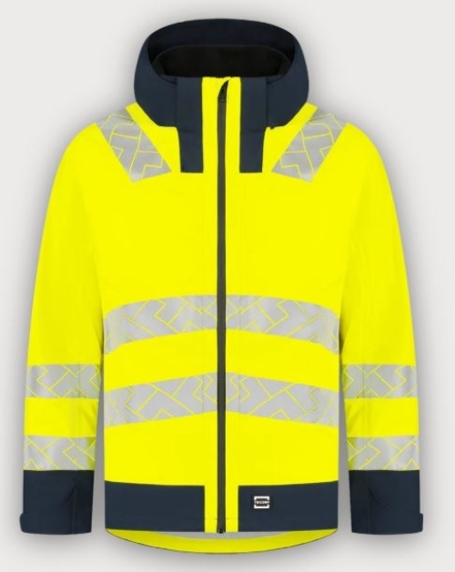 Tricorp Warnschutz Regenjacke Techshell High Vis Redefined, Fluor Yellow-Ink