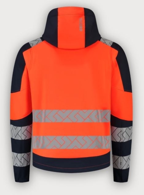 Tricorp Warnschutz Softshelljacke Kapuze High Vis Redefined, Fluor Orange-Ink
