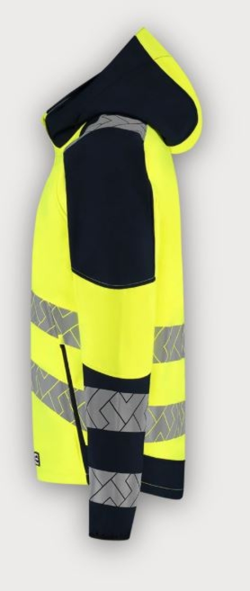 Tricorp Warnschutz Softshelljacke Kapuze High Vis Redefined, Fluor Yellow-Ink