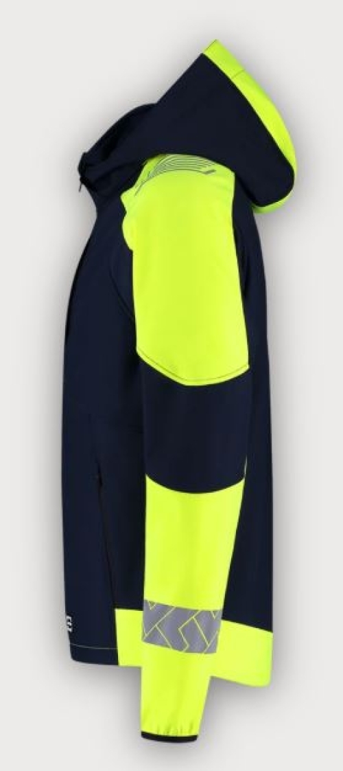 Tricorp Warnschutz Softshelljacke Kapuze Reflective Redefined, Ink-Fluor Yellow