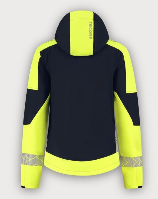Tricorp Softshelljacke Kapuze Reflective Redefined Damen, Ink-Fluor Yellow