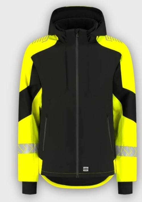 Tricorp Warnschutz Winterjacke Ripstop Reflective Redefined, Black-Fluor Yellow