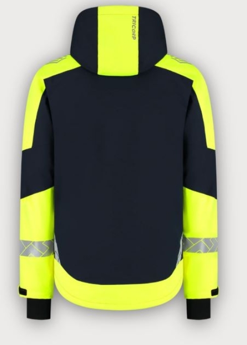 Tricorp Warnschutz Winterjacke Ripstop Reflective Redefined, Ink-Fluor Yellow