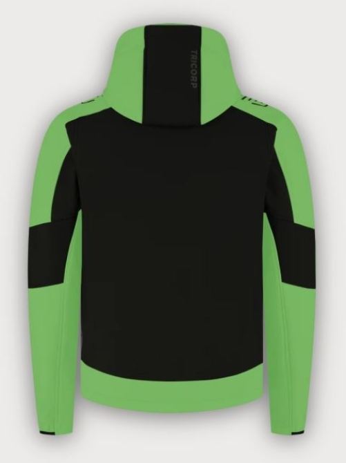 Tricorp Softshelljacke Kapuze Bicolor Redefined, Black-Lime