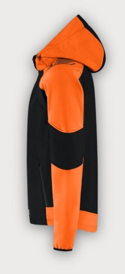 Tricorp Softshelljacke Kapuze Bicolor Redefined, Black-Orange
