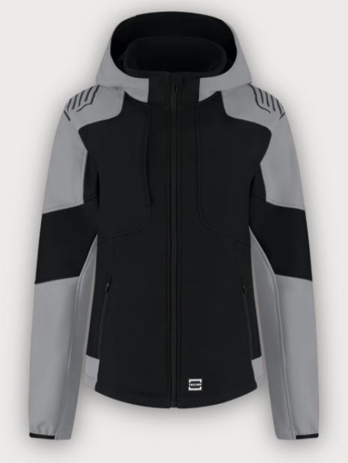 Tricorp Softshelljacke Kapuze Bicolor Redefined Damen, Black-Grey