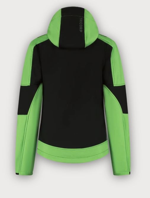 Tricorp Softshelljacke Kapuze Bicolor Redefined Damen, Black-Lime
