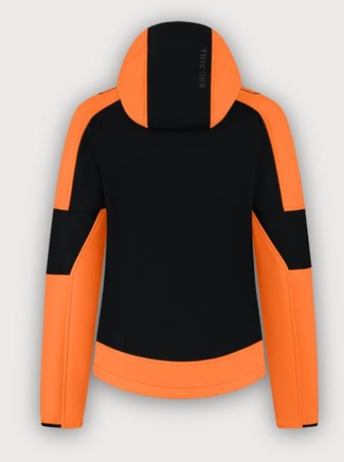 Tricorp Softshelljacke Kapuze Bicolor Redefined Damen, Black-Orange