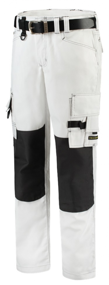 TRICORP-Workwear, Arbeitshose Canvas Cordura-Besatz, Basic-Fit, 300 g/m, white/darkgrey