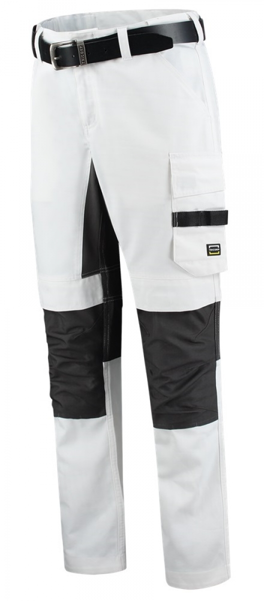 TRICORP-Workwear, Maler-Bundhose, Twill Cordura Stretch, 245 g/m, white-darkgrey