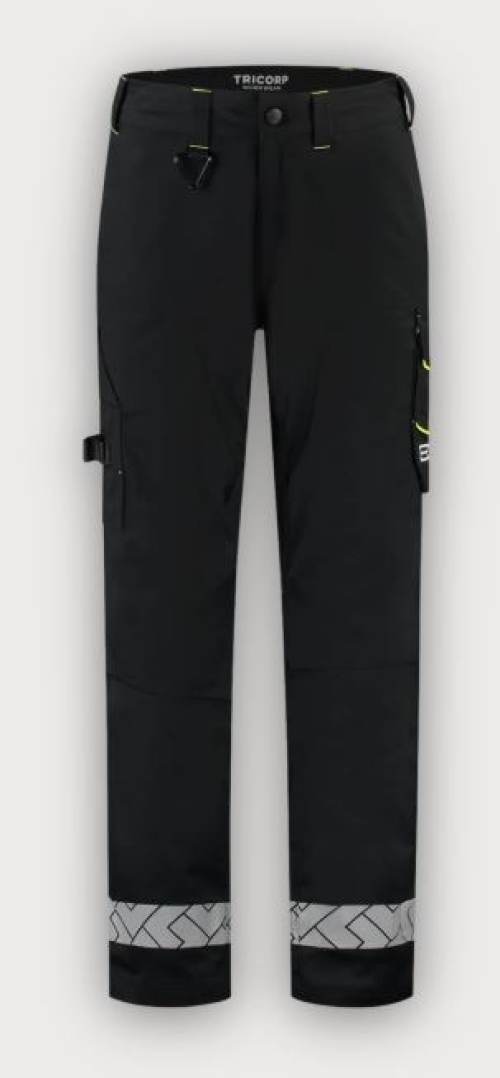 Tricorp Arbeitshose Funktionelle Stretch Reflective Redefined, Black-Fluor Yellow