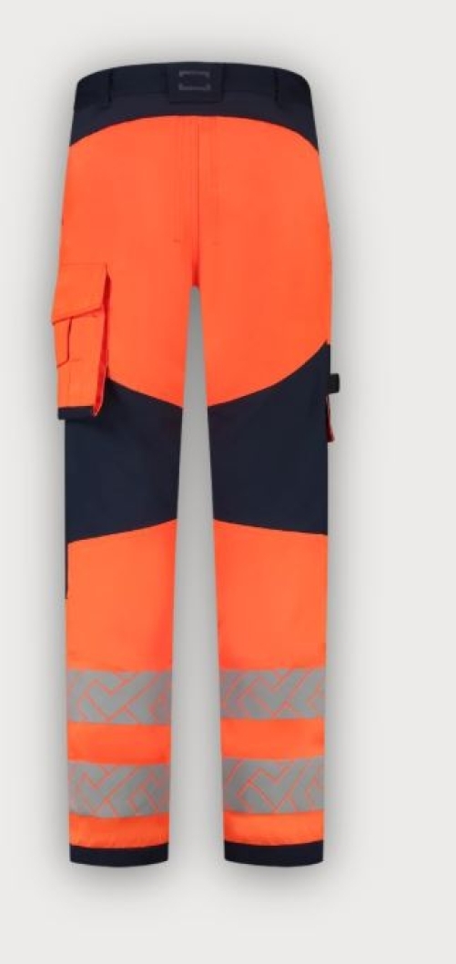 Tricorp Arbeitshose Funktionelle Stretch High Vis Redefined Knieverstärkung, Fluor Orange-Ink