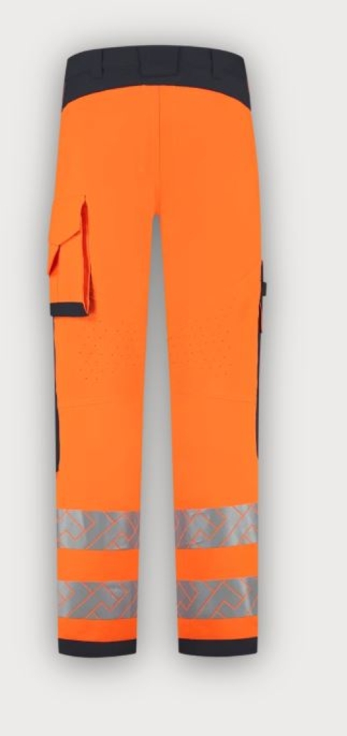 Tricorp Arbeitshose 4-Way Stretch High Vis Redefined Knieverstärkung, Fluor Orange-Ink