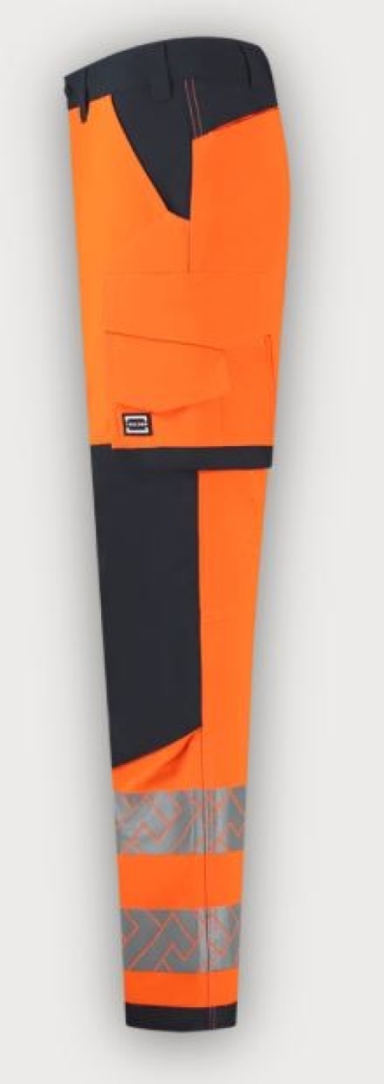 Tricorp Arbeitshose 4-Way Stretch High Vis Redefined Knieverstärkung, Fluor Orange-Ink