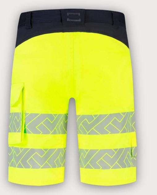 Tricorp Warnschutz Arbeitsshorts Funktionelle Stretch High Vis Redefined, Fluor Yellow-Ink