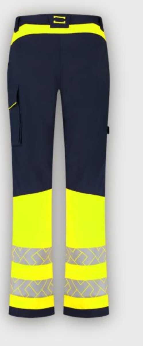 Tricorp Warnschutz Arbeitshose 2-Way Stretch High Vis Redefined Damen, Ink-Fluor Yellow